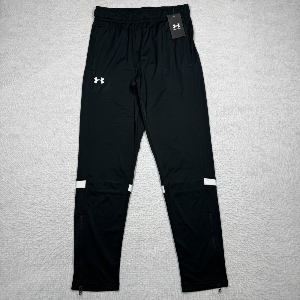 NWT Under Armour Warm Up Team Track Pants Black 1376885 001 Men's Size M